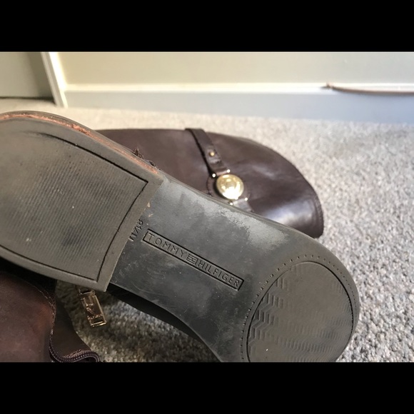 Tommy Hilfiger Leather Riding Boots - Picture 7 of 8